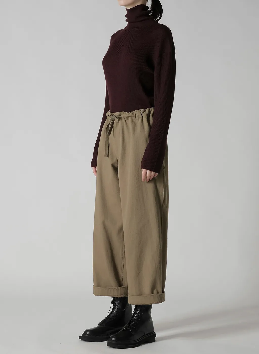 Cotton Linen Twill Straight Pants