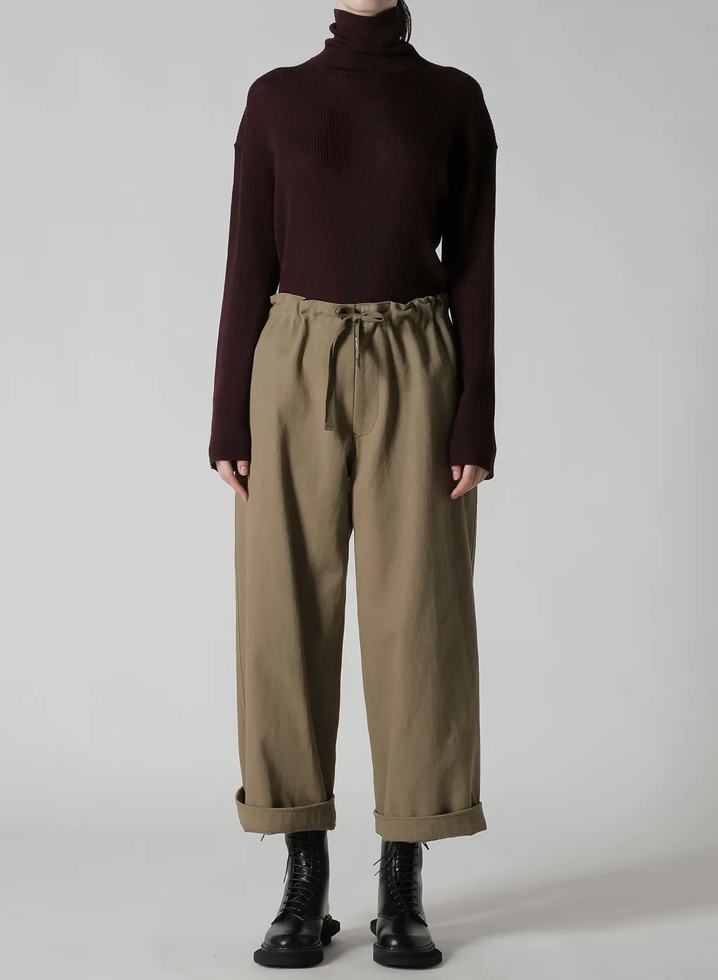 Cotton Linen Twill Straight Pants