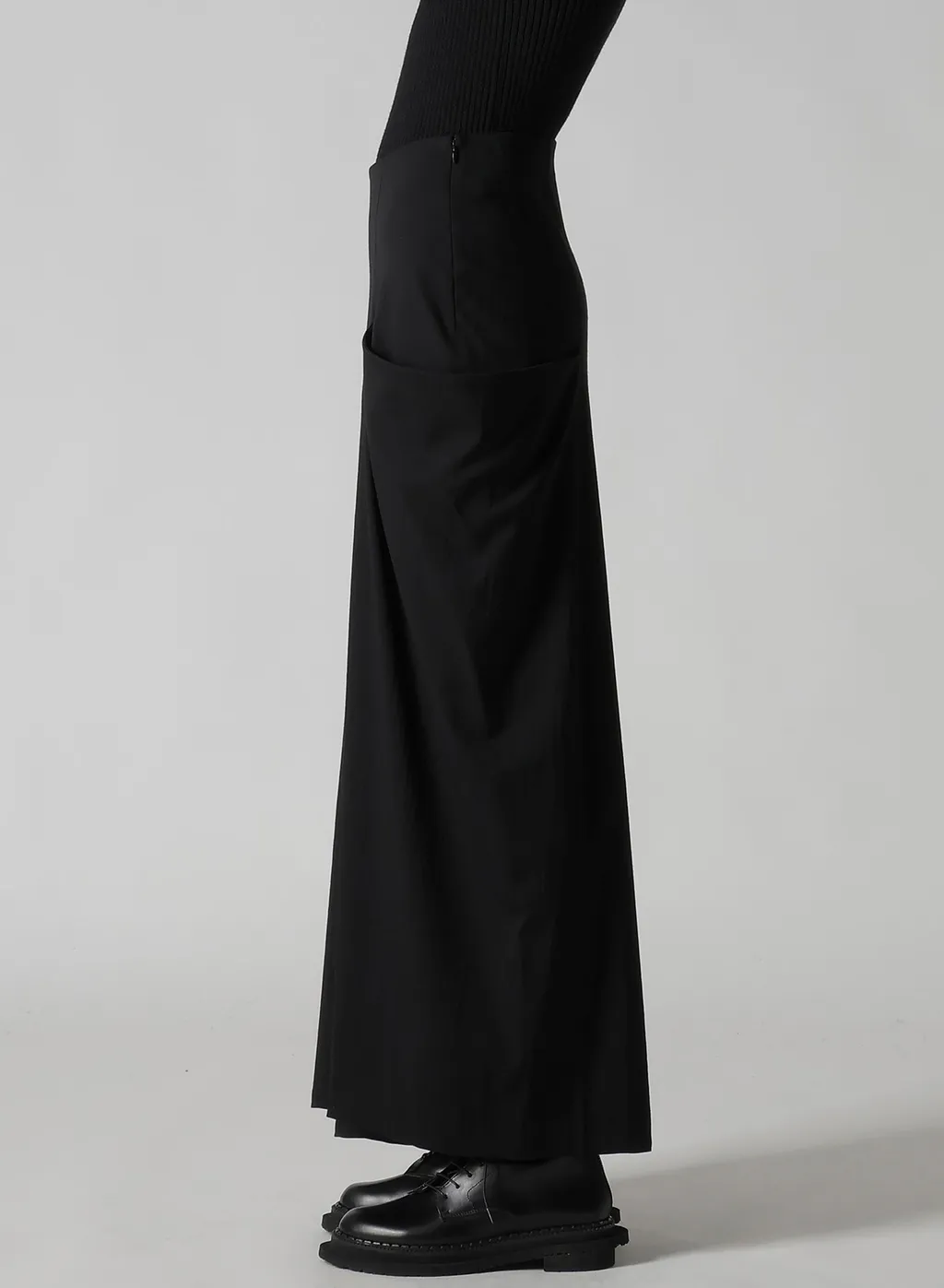 Wool Brend Twill Drape Skirt