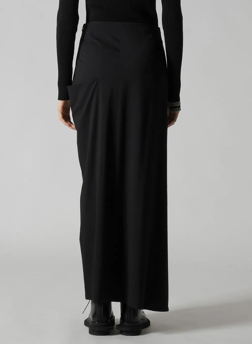 Wool Brend Twill Drape Skirt