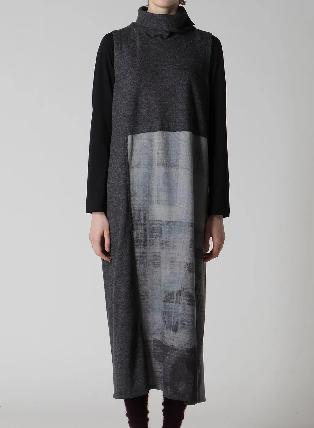 Combination High Neck Dress