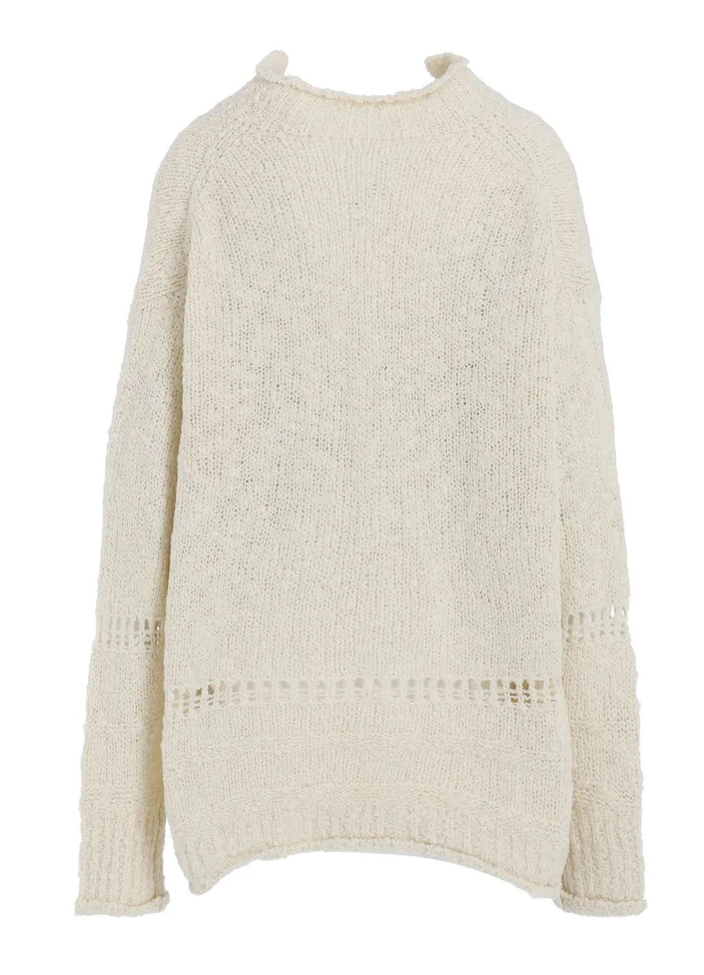 Thick Slub Jersey Curled Collar Pullover