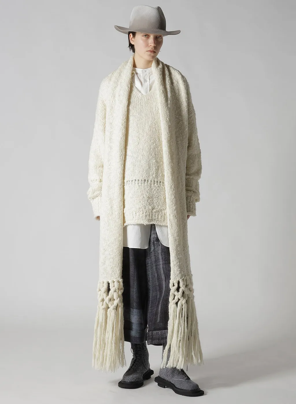 Thick Slub Jersey Curled Collar Pullover