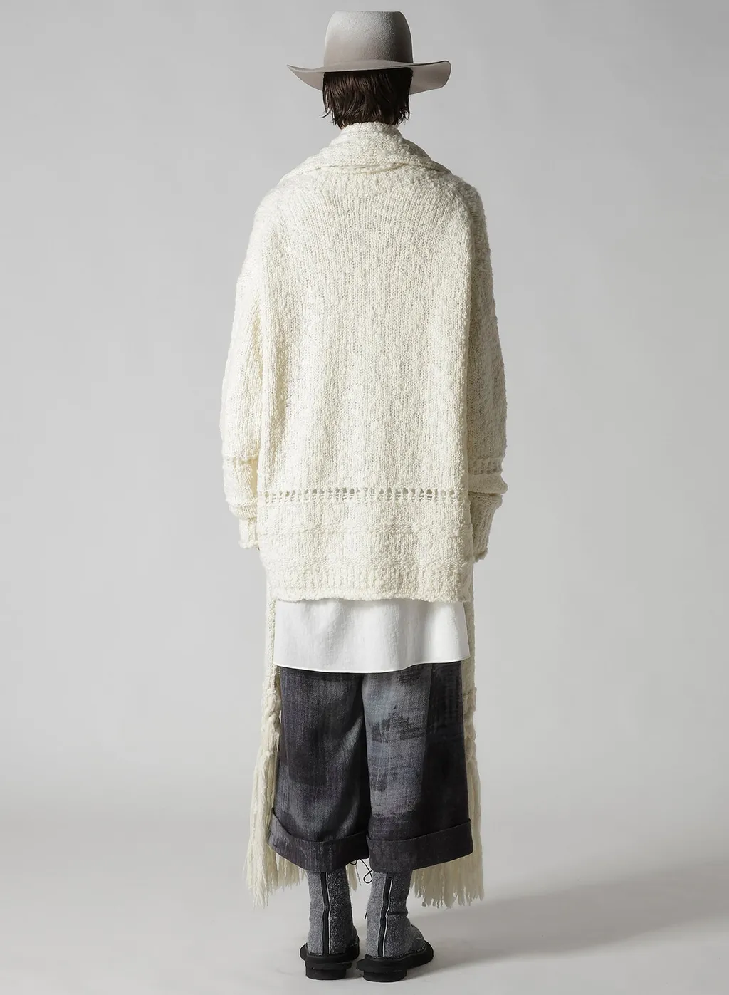 Thick Slub Jersey Curled Collar Pullover