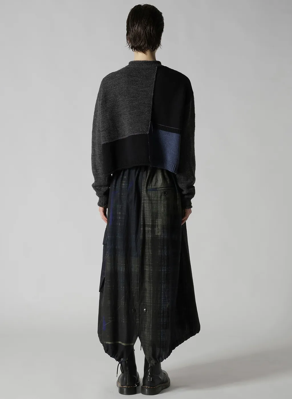 Patchwork Crew Neck Cardigan