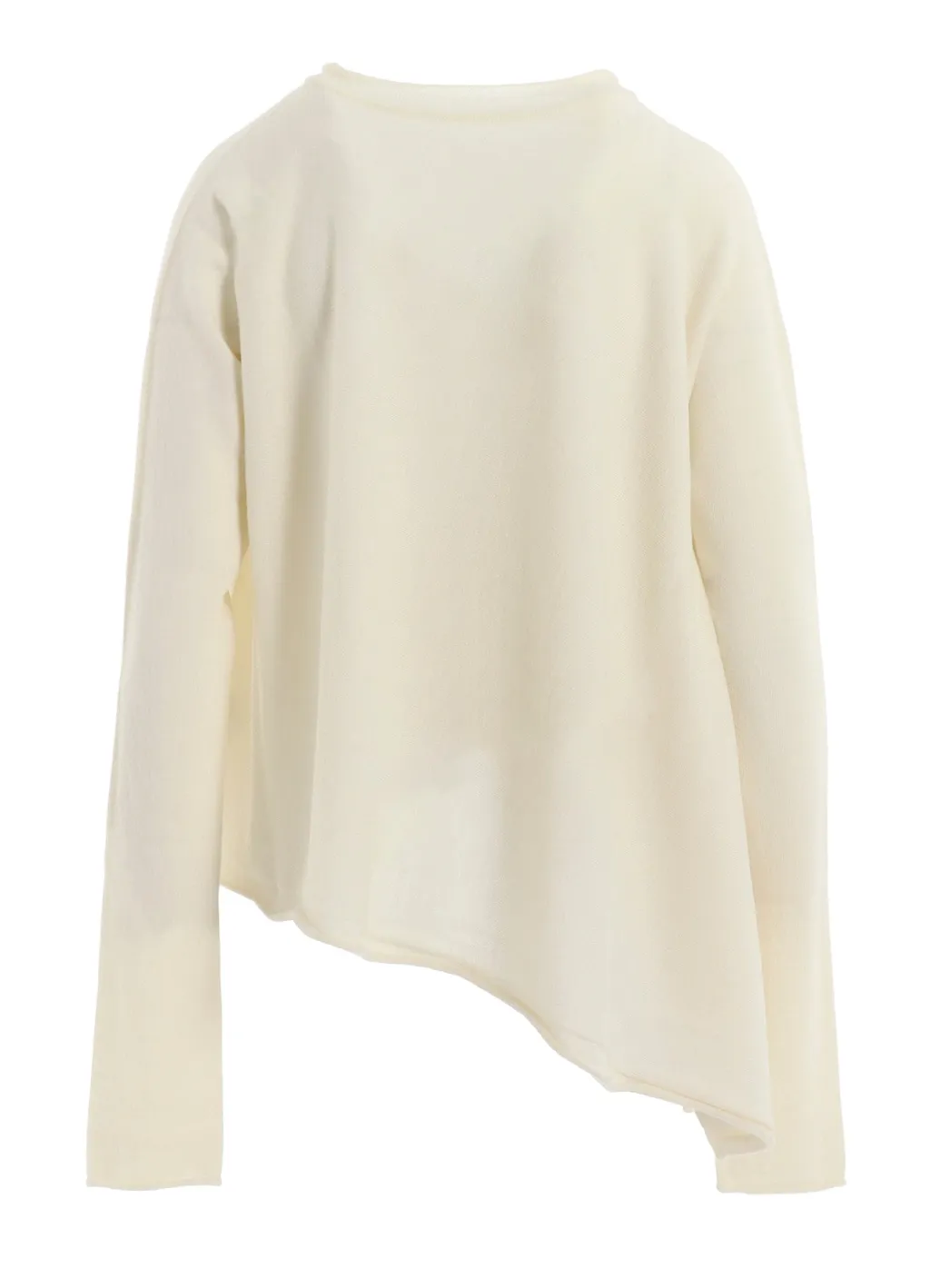 Wool Asymmetric Crew Neck Pullover
