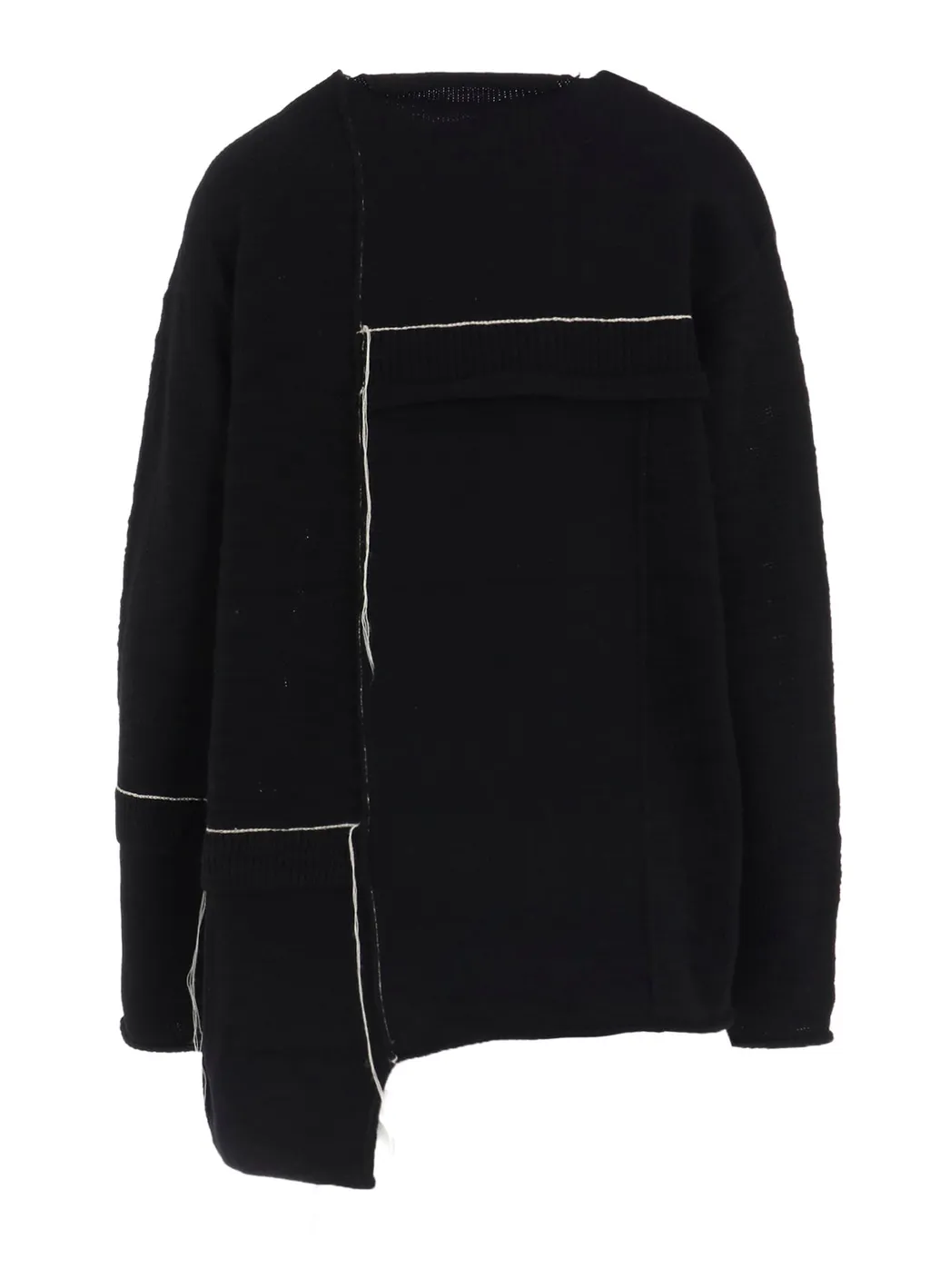 Patchwork Crew Neck Pullover