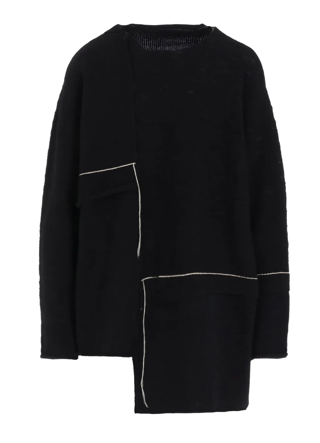 Patchwork Crew Neck Pullover