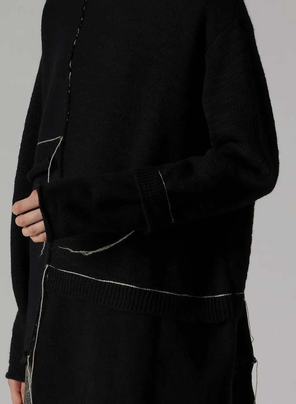 Patchwork Crew Neck Pullover