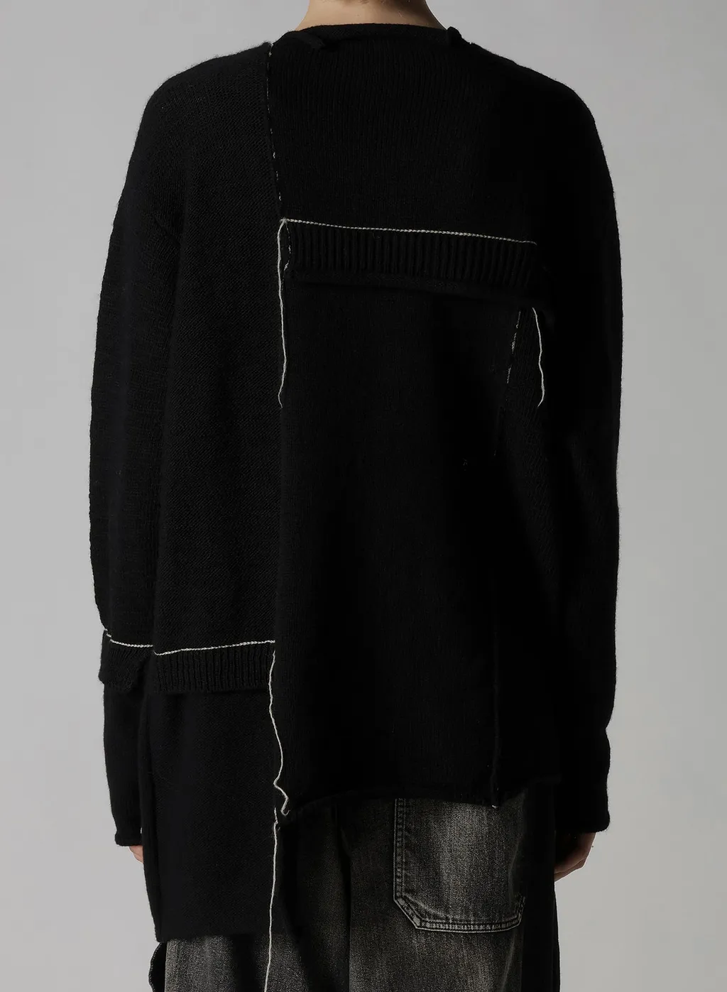 Patchwork Crew Neck Pullover