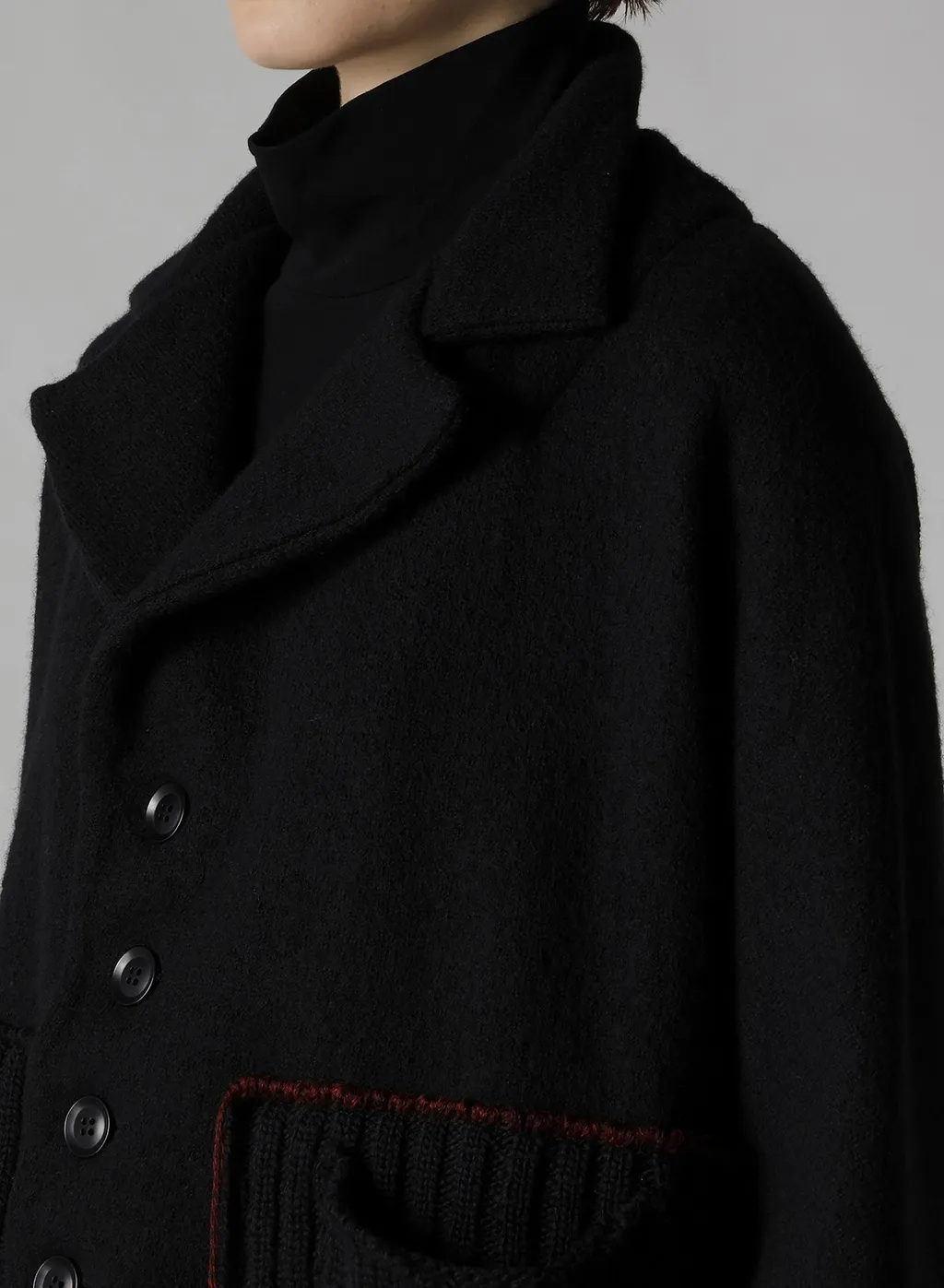Knit Conbination Short Jacket
