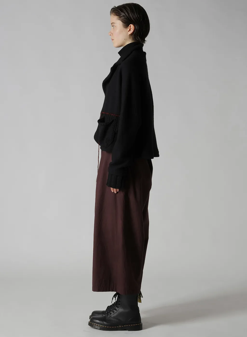 Knit Conbination Short Jacket