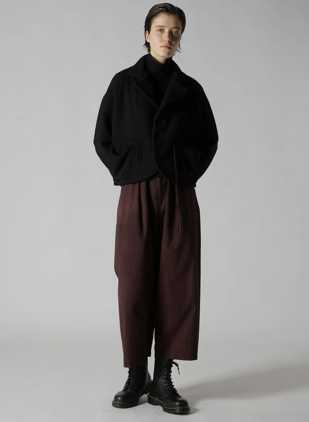 Knit Conbination Short Jacket