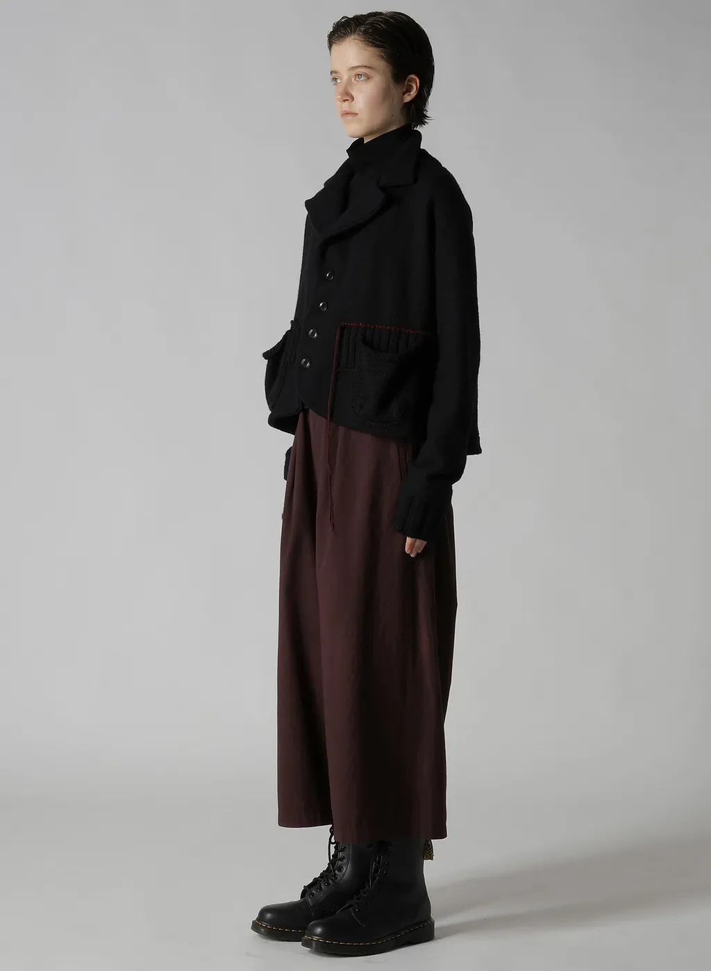 Knit Conbination Short Jacket