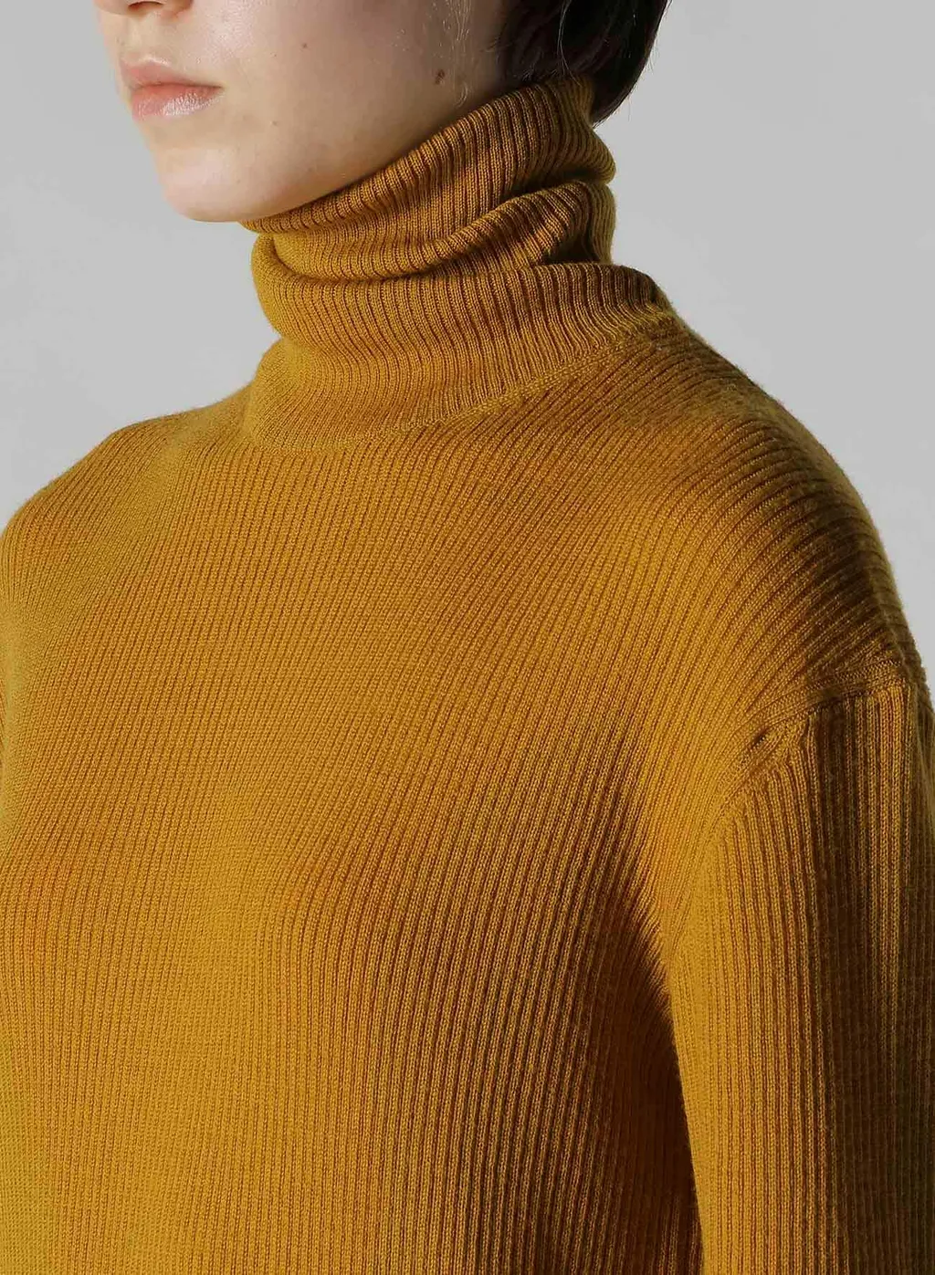 Rib High Neck Knit