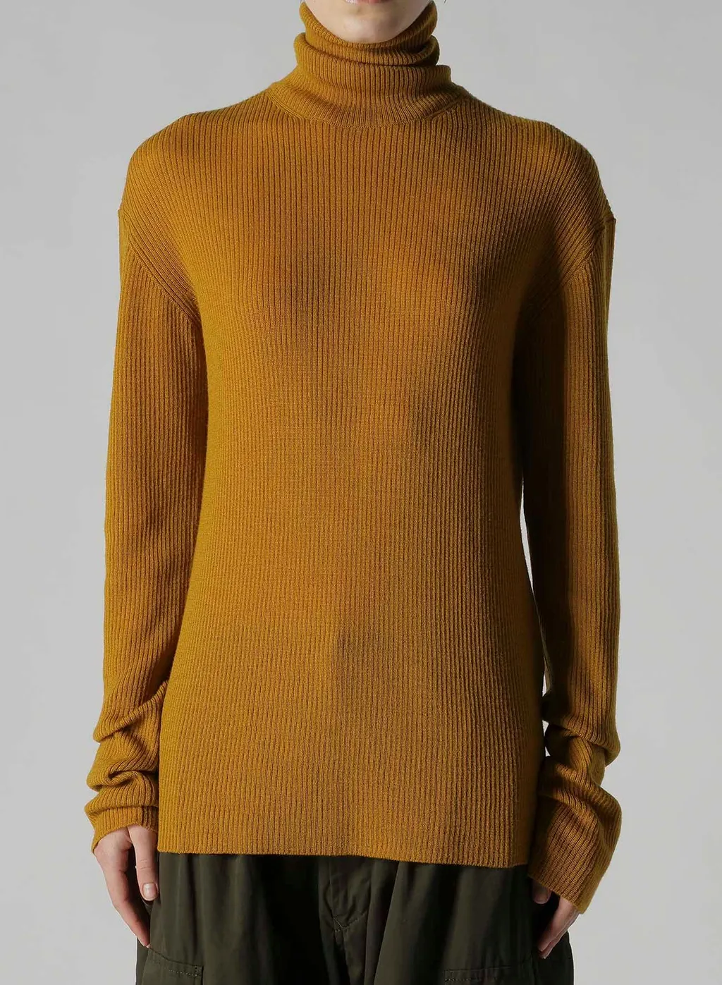 Rib High Neck Knit