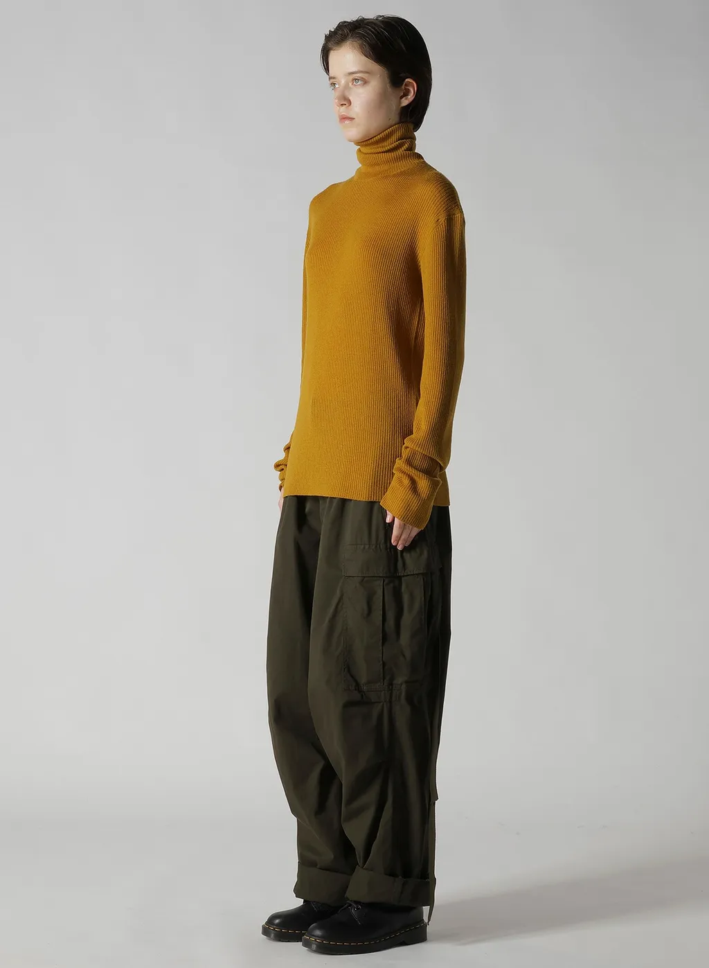Rib High Neck Knit