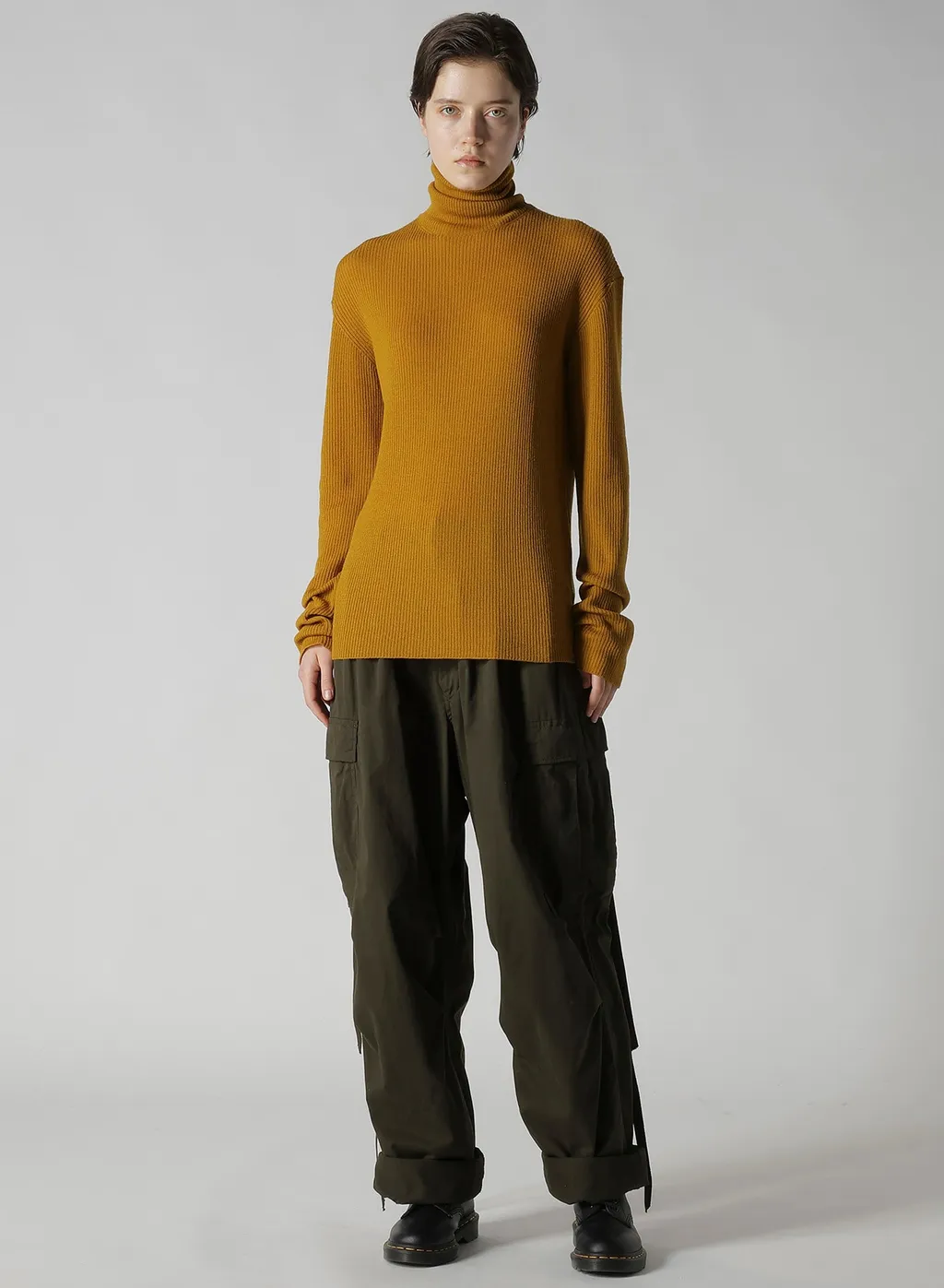 Rib High Neck Knit