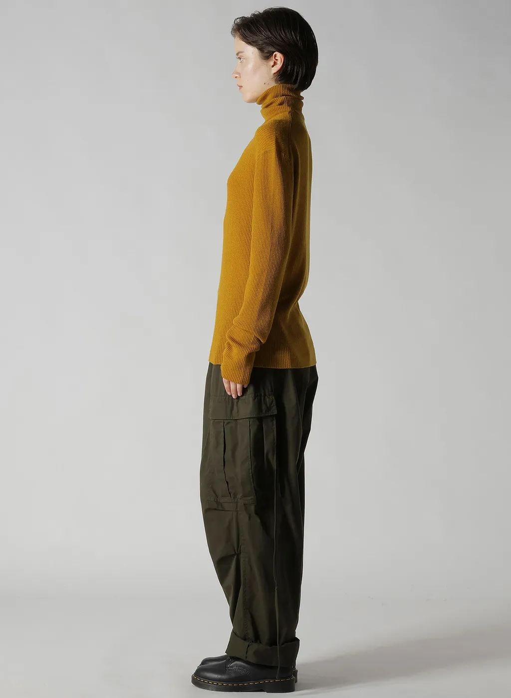 Rib High Neck Knit