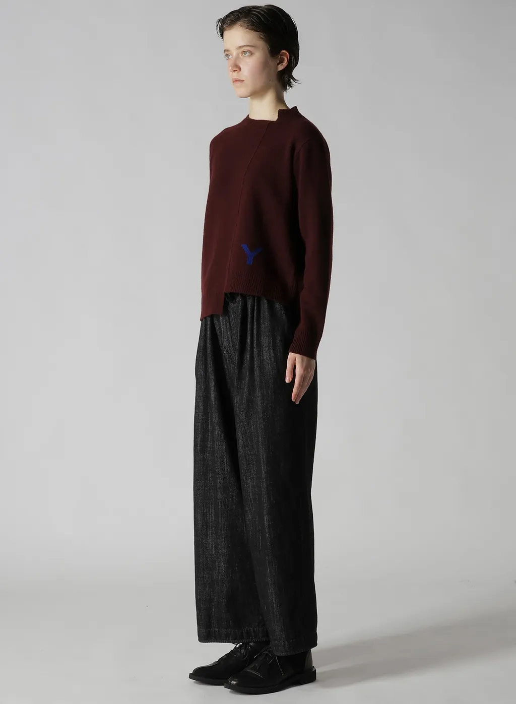 Intarsia Asymmeteric Pullover