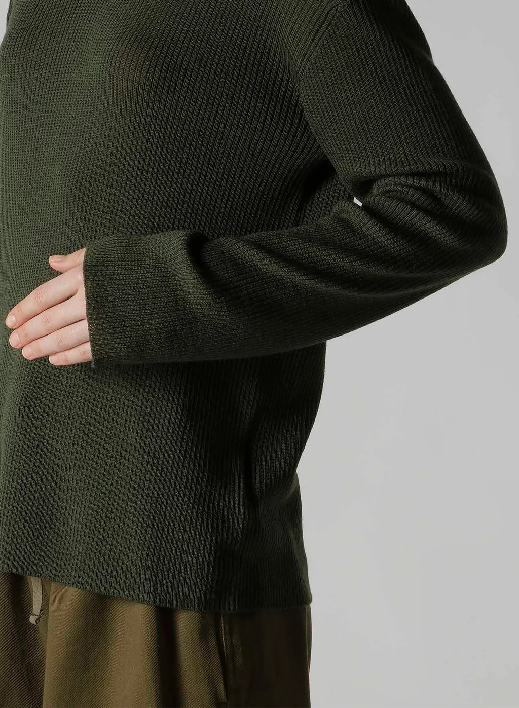 Rib Oversized High Neck Knit