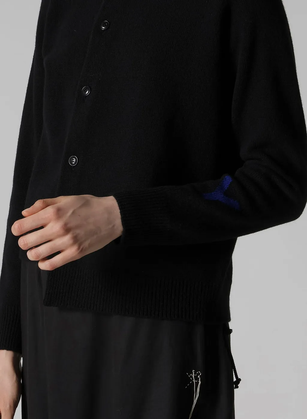 Intarsia Asymmeteric Cardigan