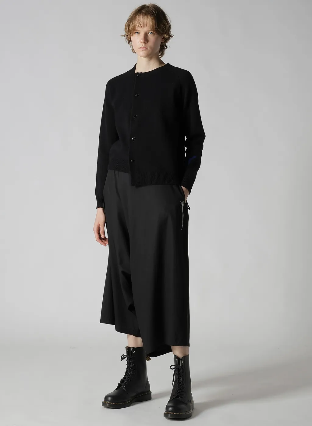Intarsia Asymmeteric Cardigan