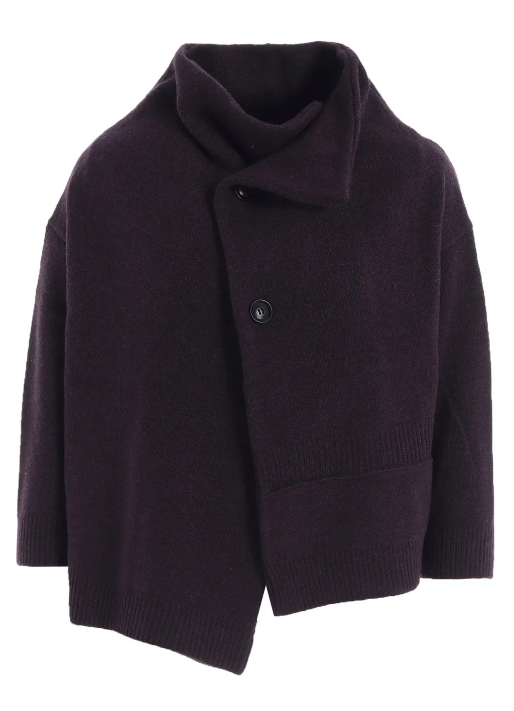 Wool Jersey Snap Button Cardigan
