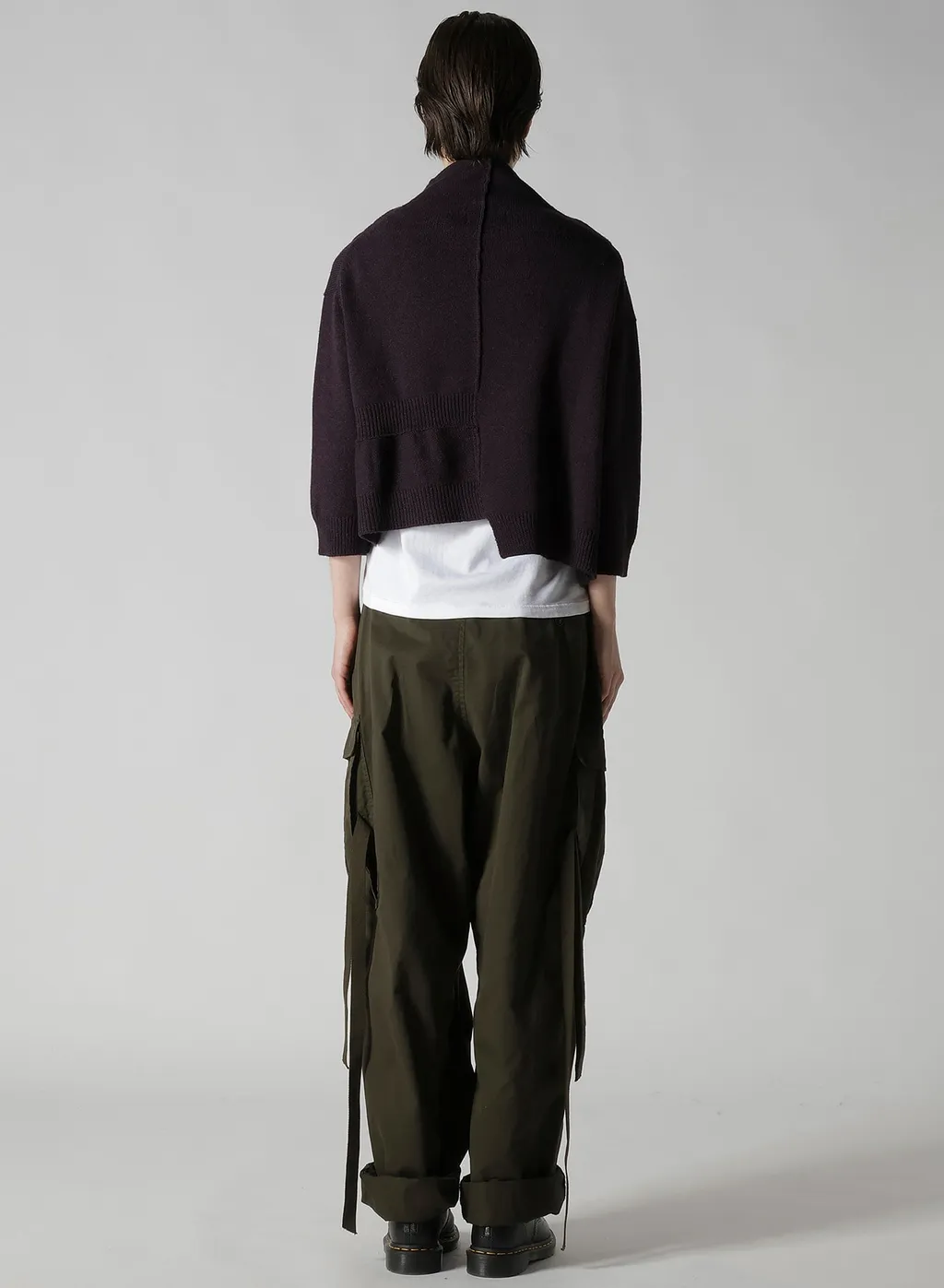 Wool Jersey Snap Button Cardigan