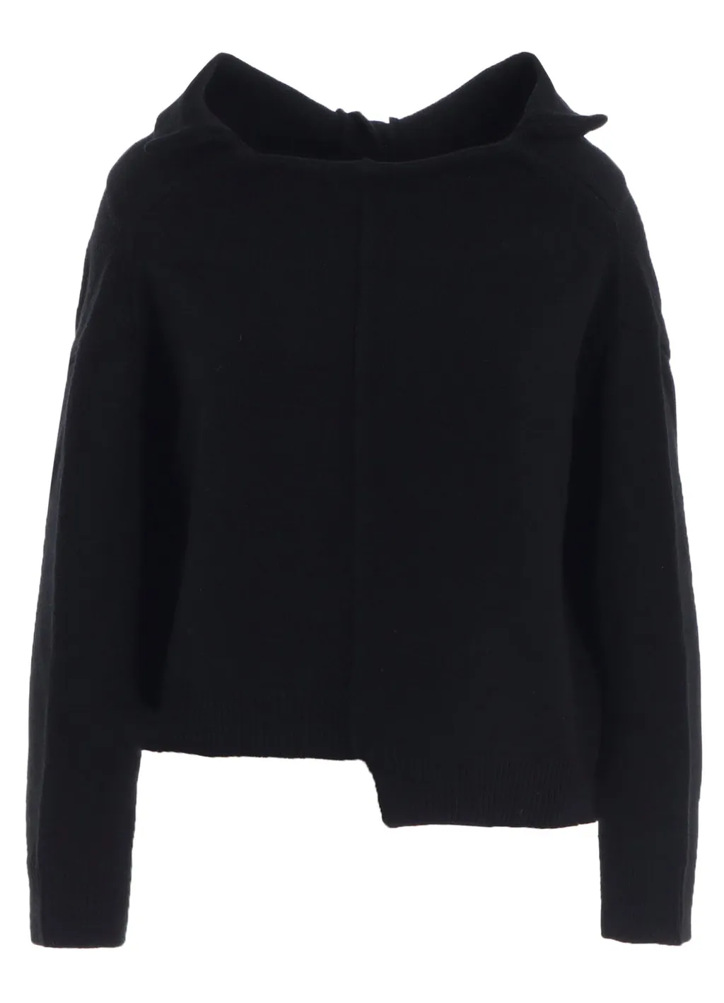 Wool Jersey Asymmetric Pullover