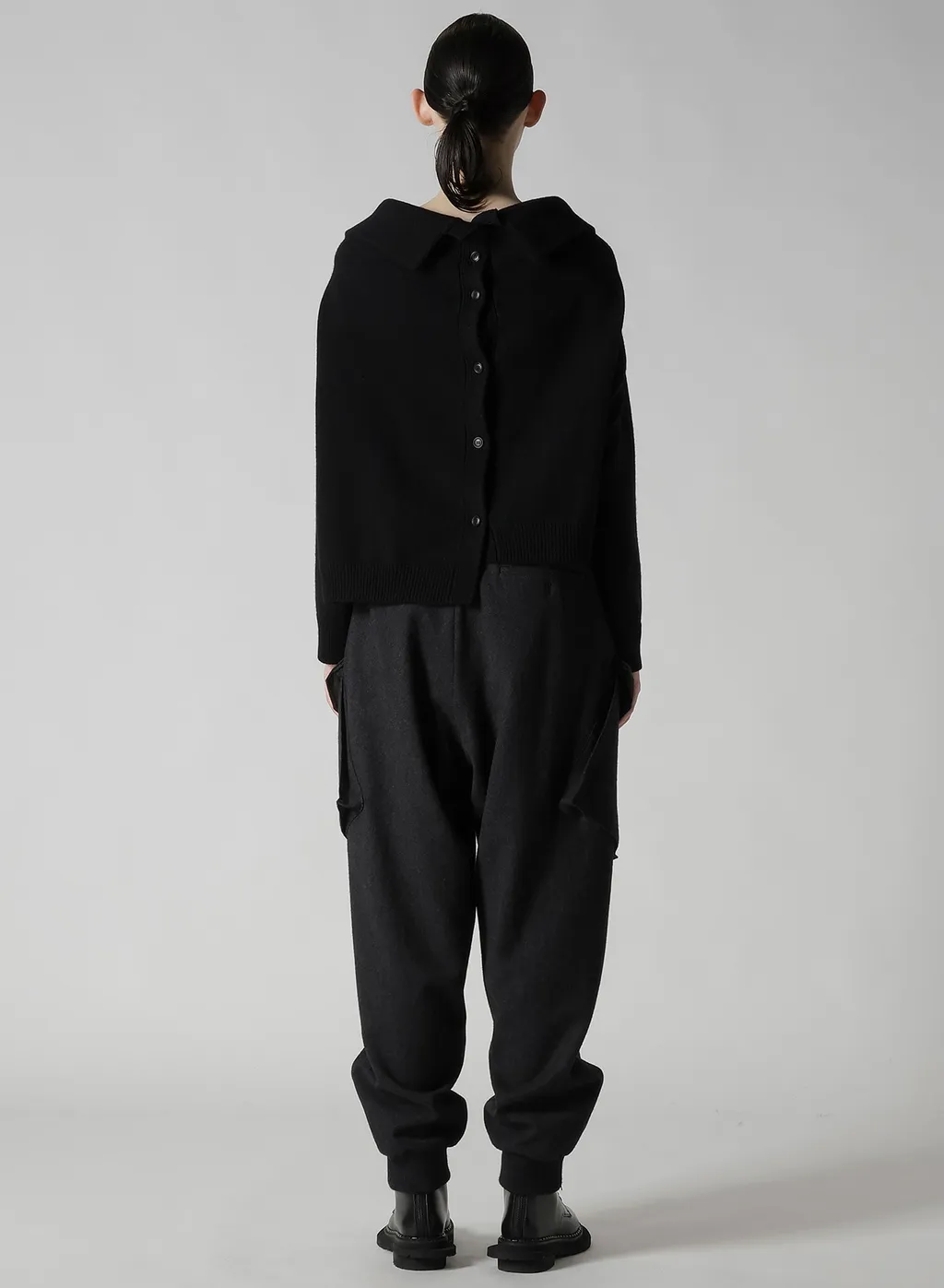 Wool Jersey Asymmetric Pullover