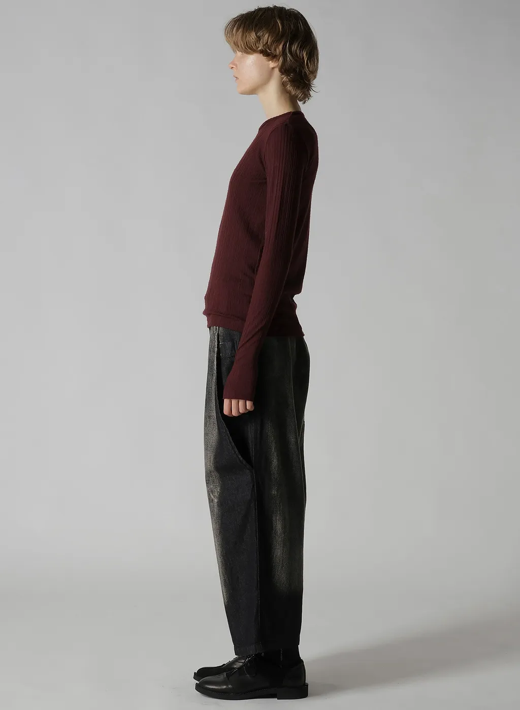 Soft Random Rib Round Neck T