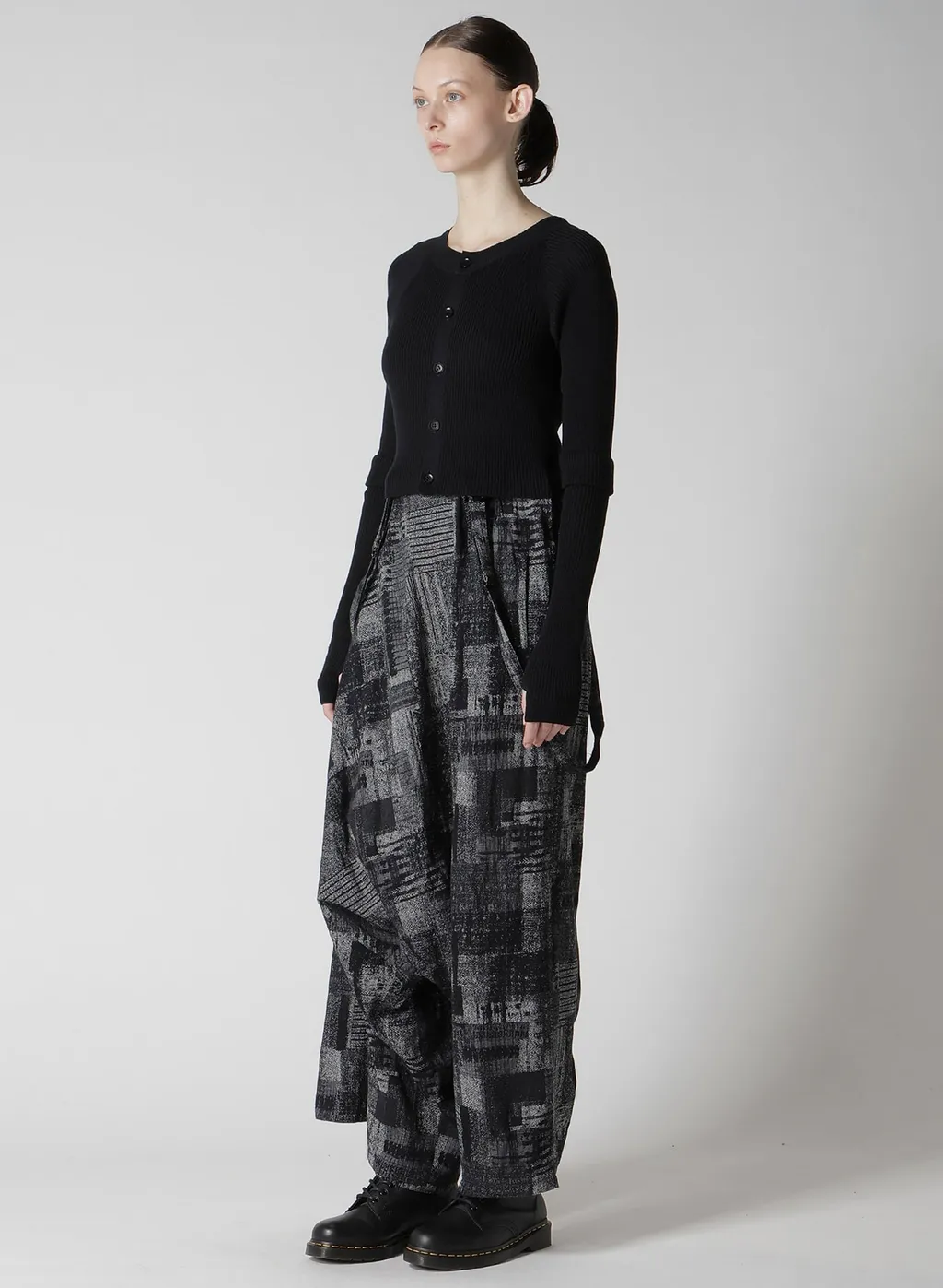Cotton Rib Double Sleeve Short Cardigan