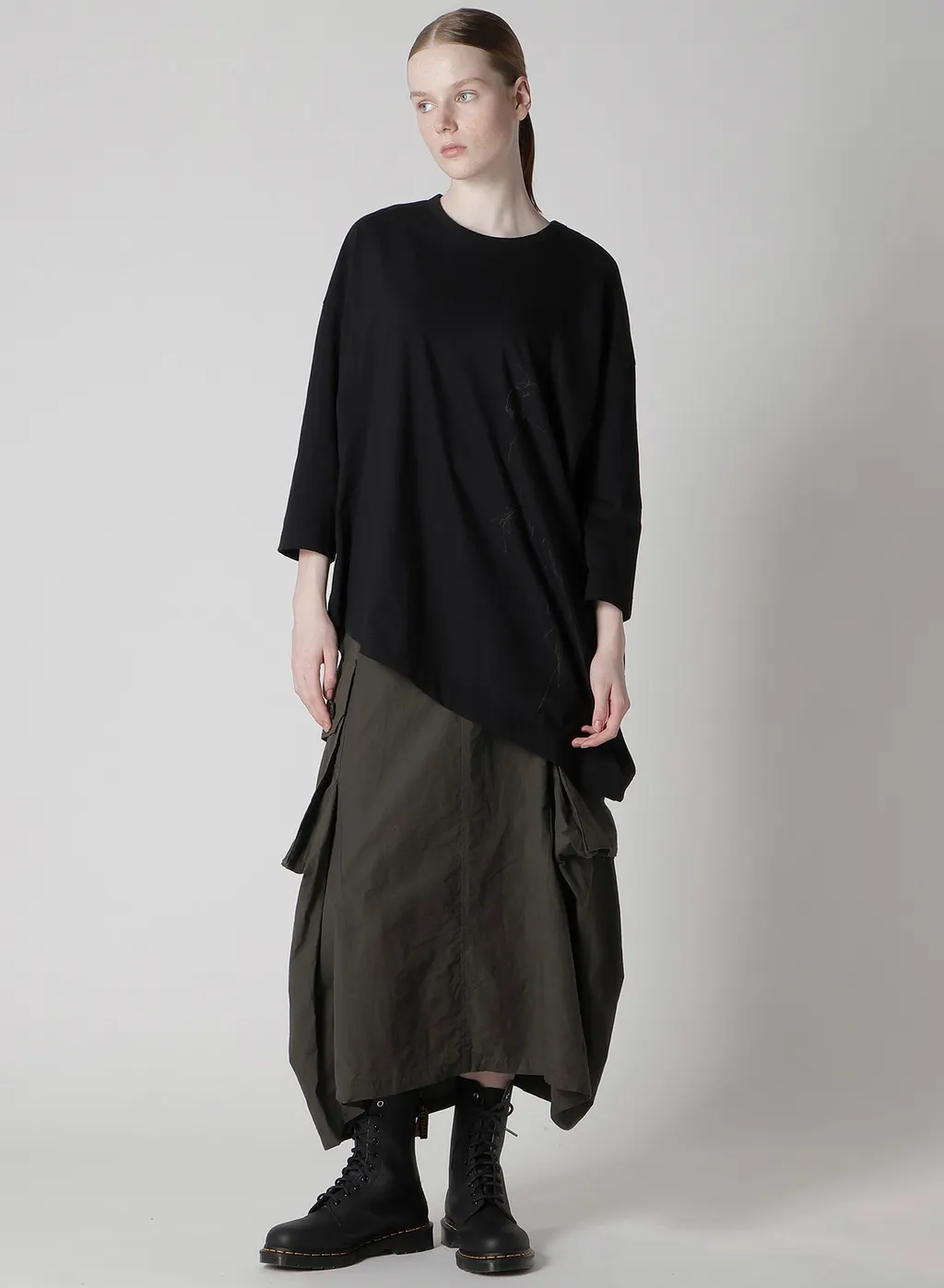 Cotton/Linen Cargo Skirt