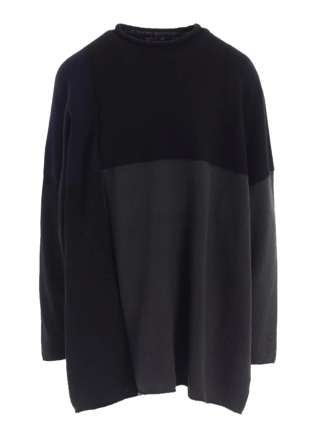 Hard-Twisted Block Intarsia Short Dress Pullover