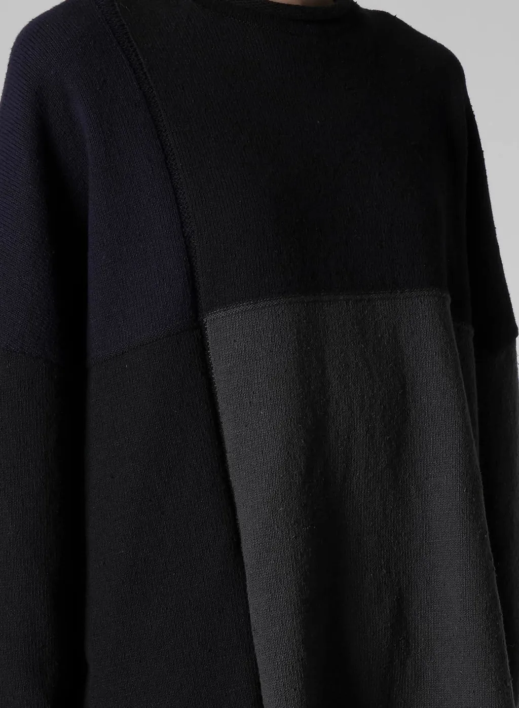 Hard-Twisted Block Intarsia Short Dress Pullover
