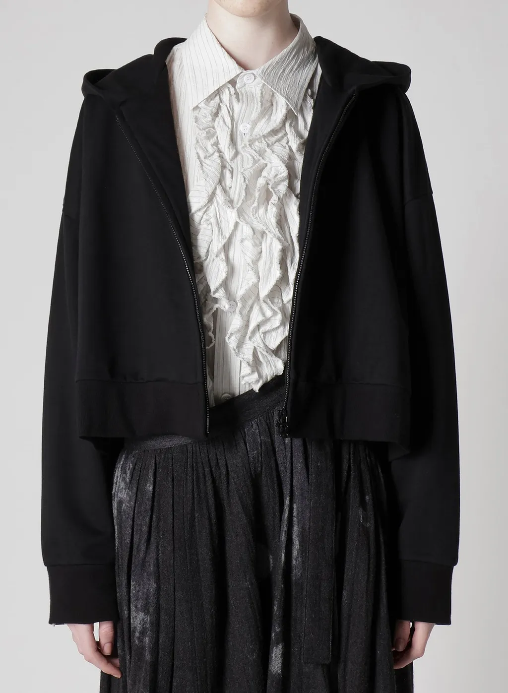 High Gauge Frenchterry Cropped Hoodie