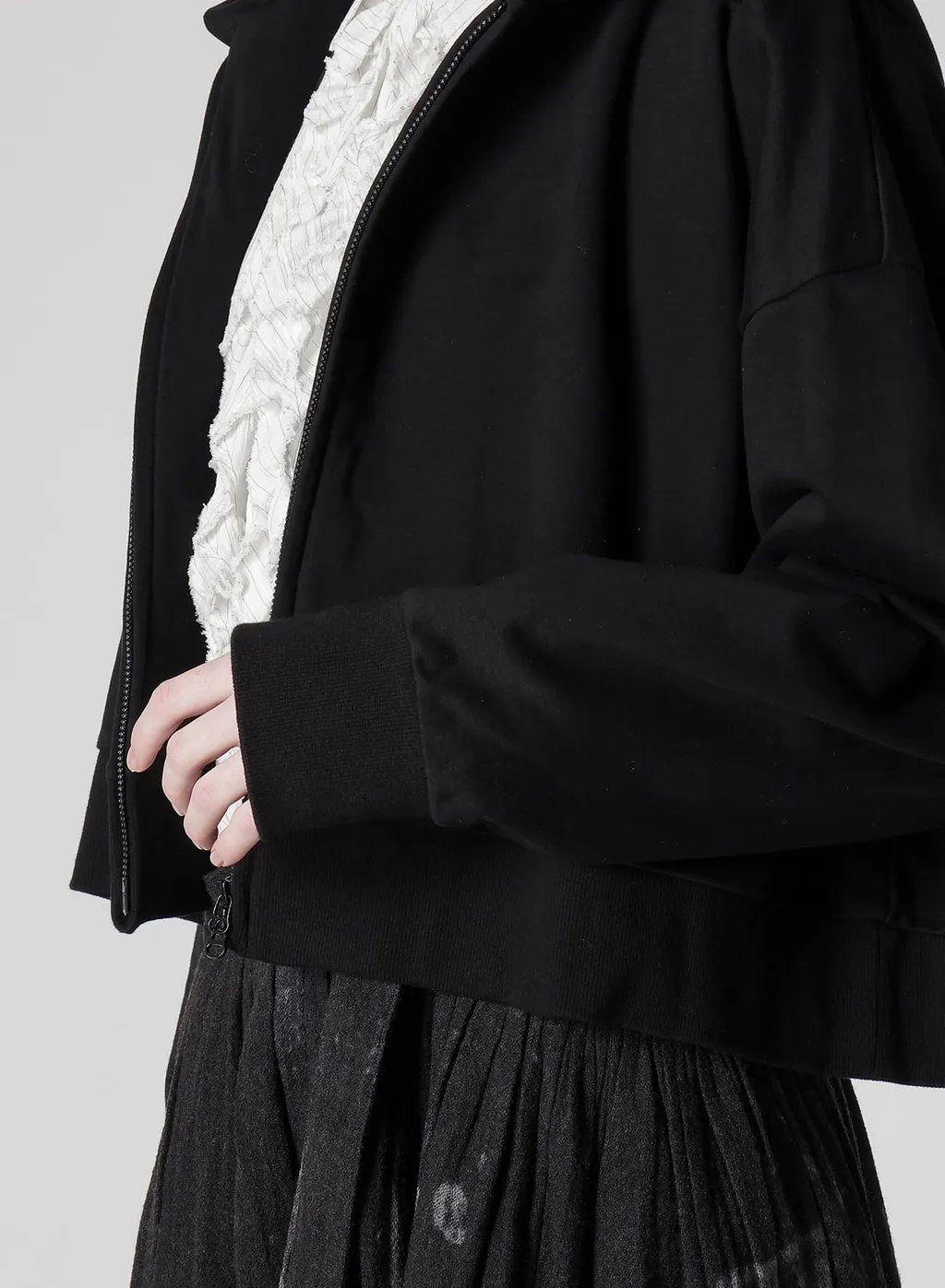 High Gauge Frenchterry Cropped Hoodie