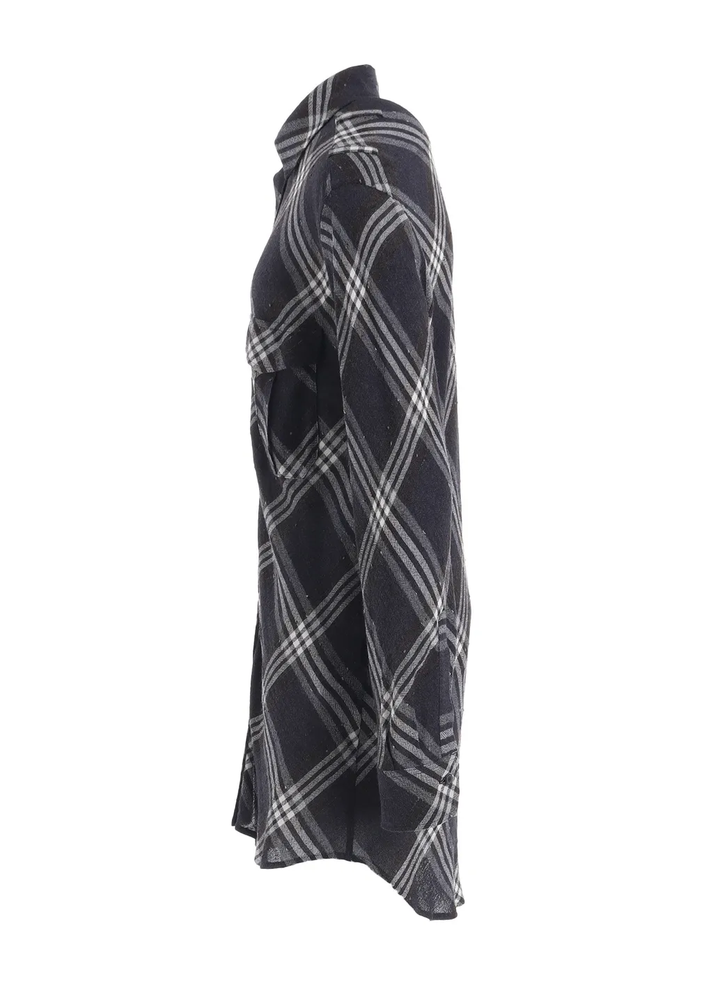 Gauze Plaid Shoulder Loop Blouse