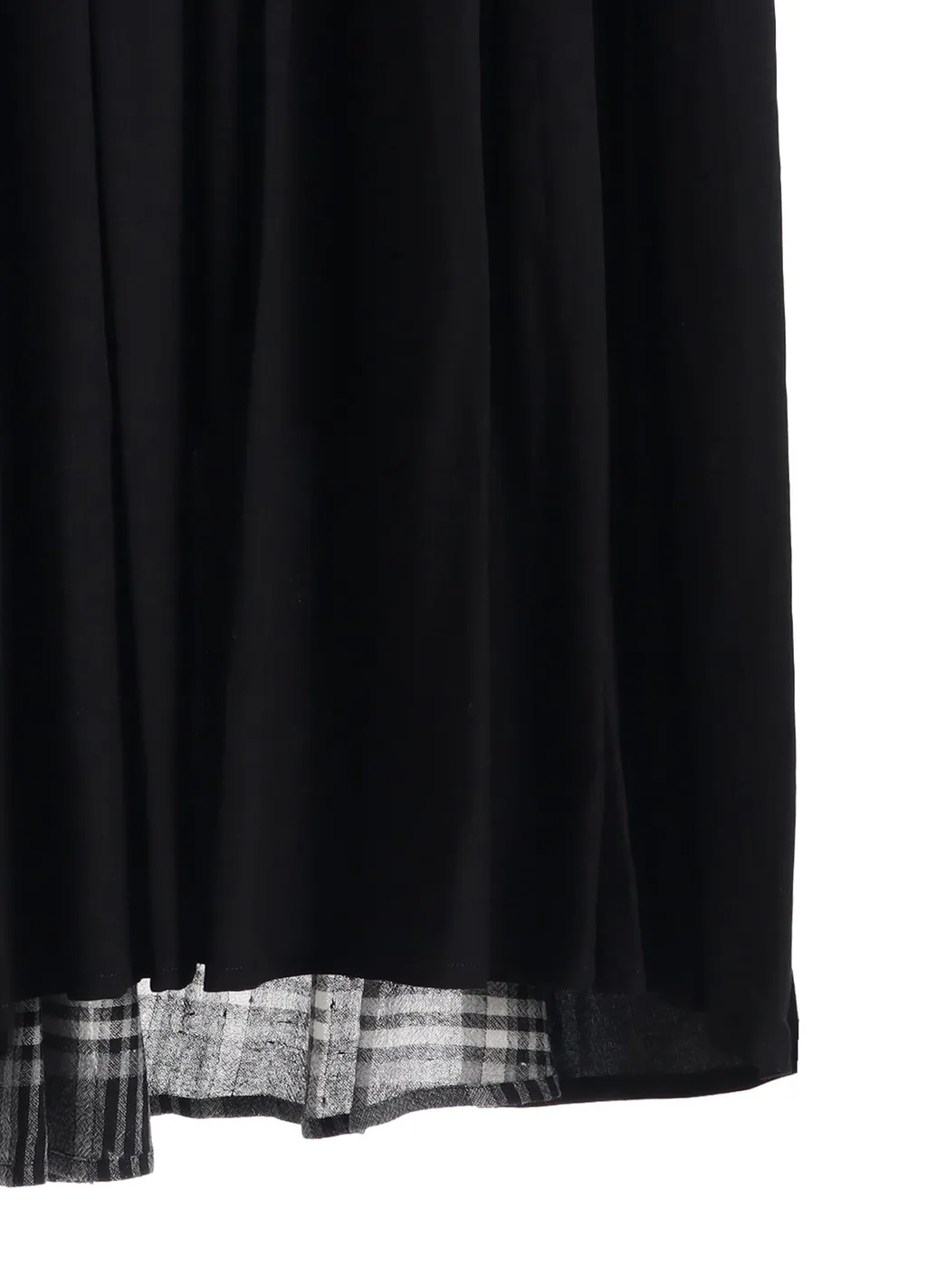 Gauze Plaid Frill Gather Skirt