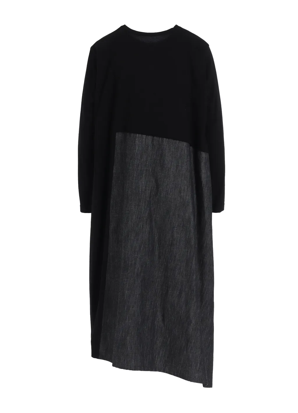Denim Combination Long Sleeve Dress