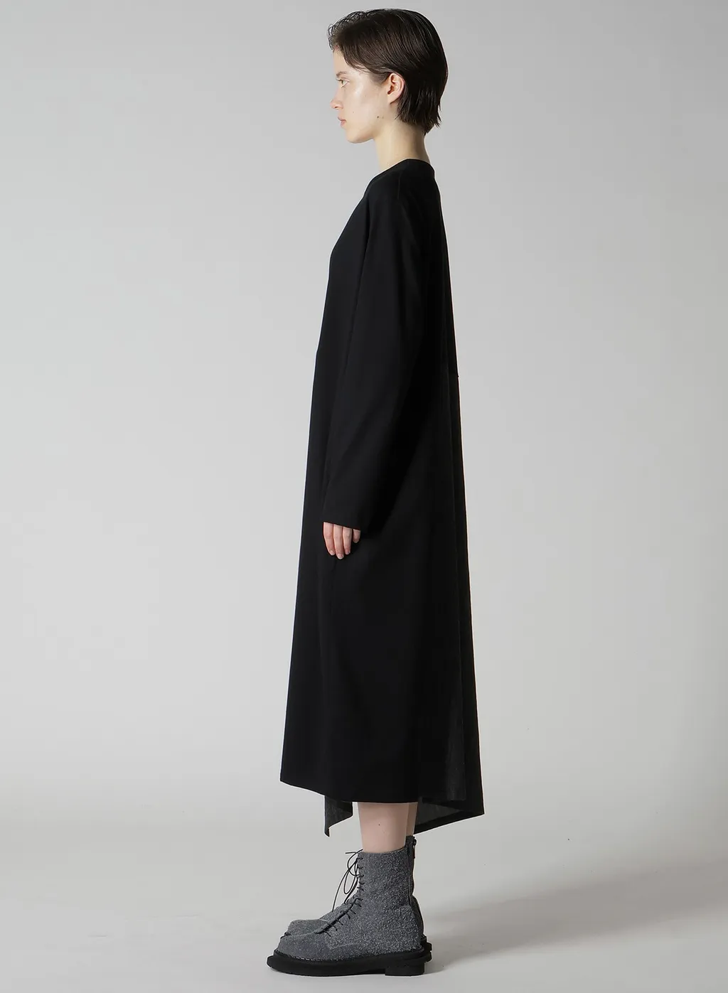 Denim Combination Long Sleeve Dress