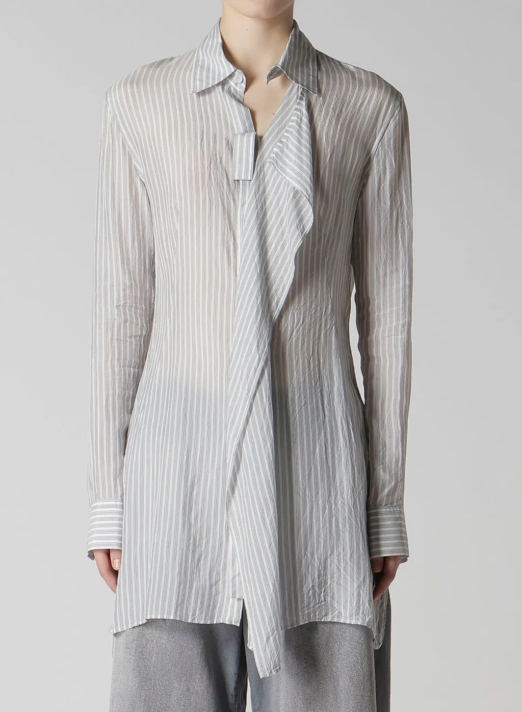 Cupro Stripe Front Cloth Shirt