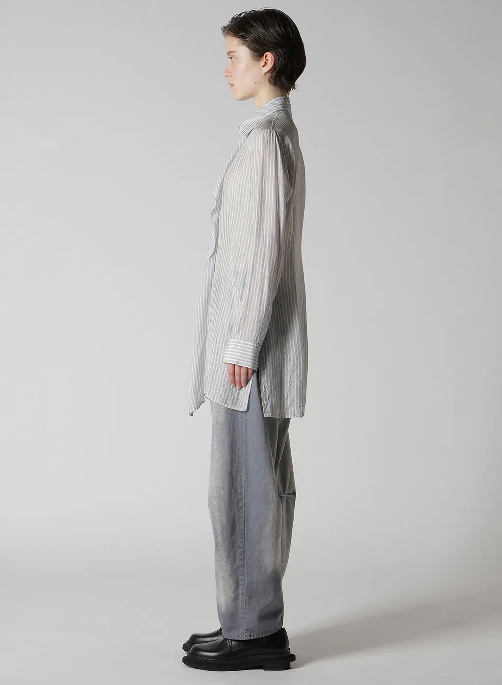 Cupro Stripe Front Cloth Shirt