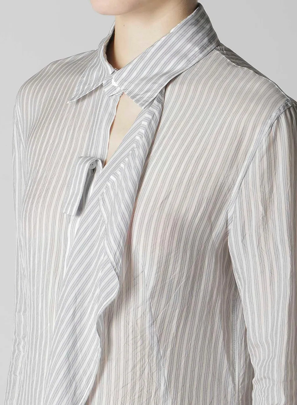 Cupro Stripe Front Cloth Shirt
