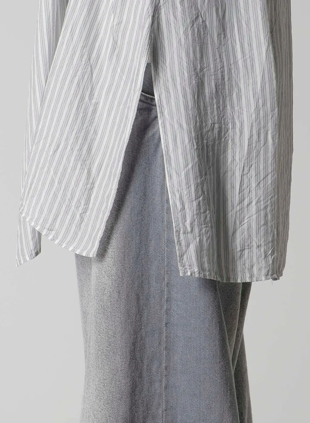 Cupro Stripe Front Cloth Shirt