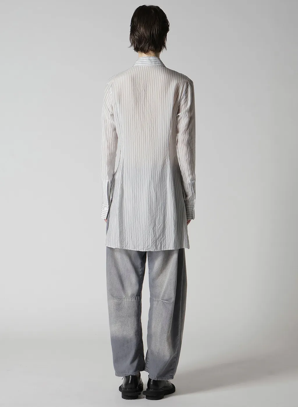 Cupro Stripe Front Cloth Shirt