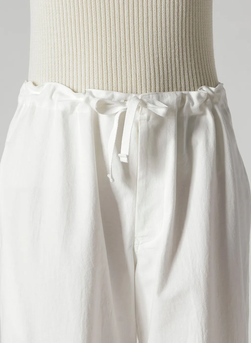 Cotton Twill Straight String Pants