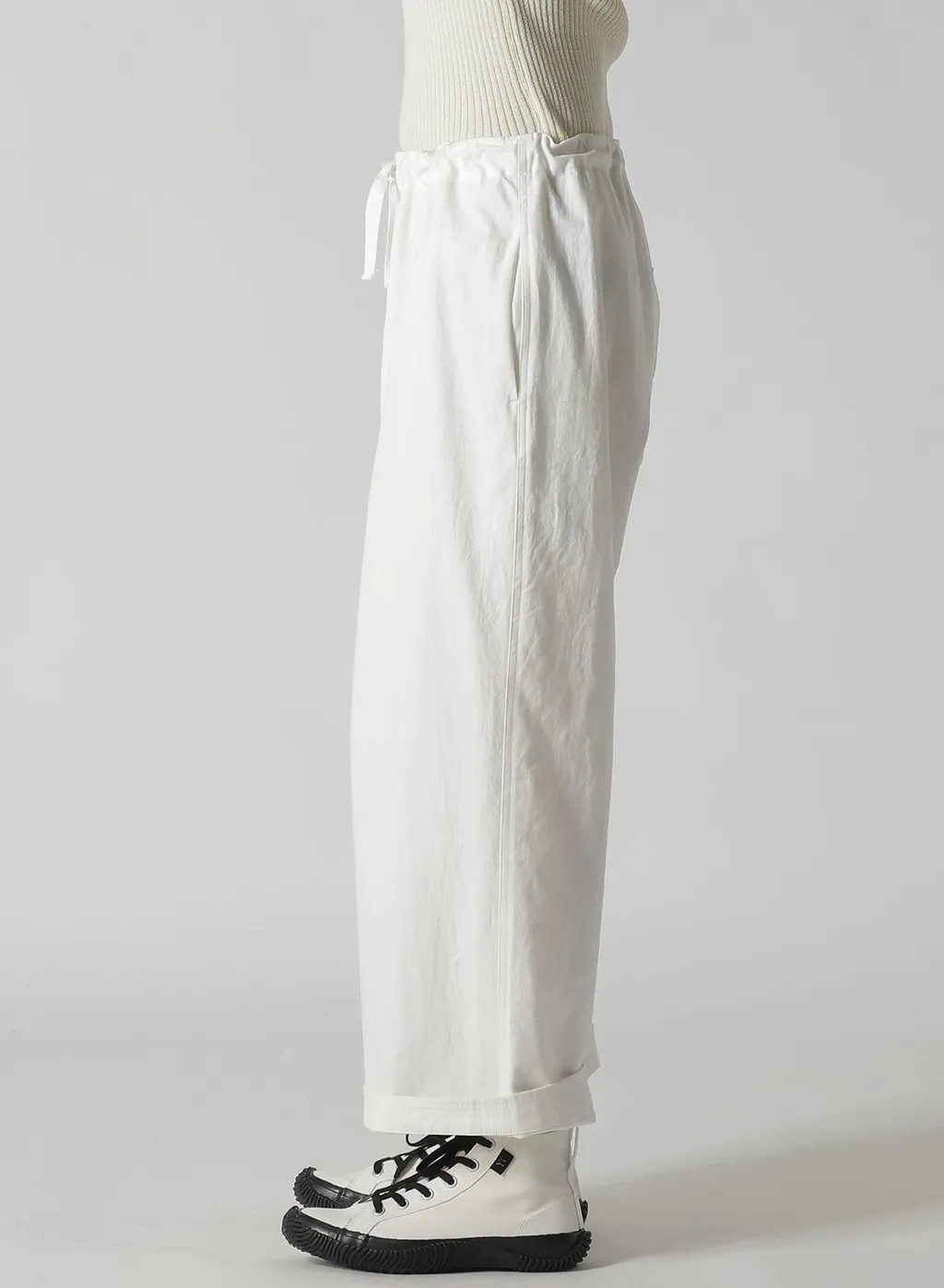 Cotton Twill Straight String Pants