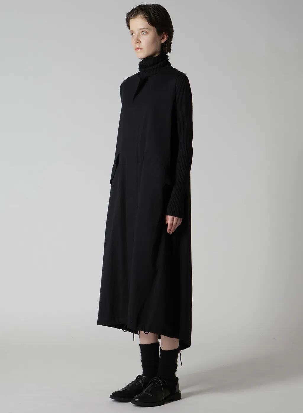 C/Ry Gabardine Fish Tail Dress